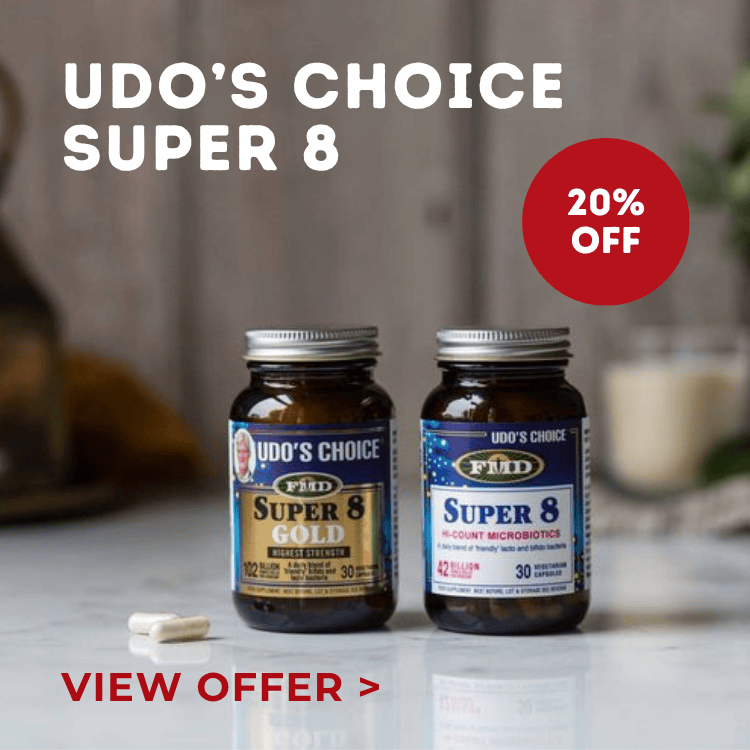 Udo's Choice Super 8 20% Off